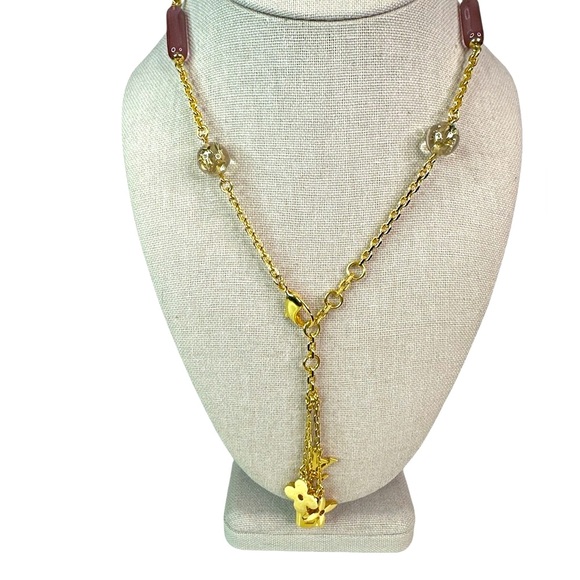 lOUIS VUITTON 🔥RARE🔥 Elegant Gold Chain Necklace with Charms - Picture 1 of 1